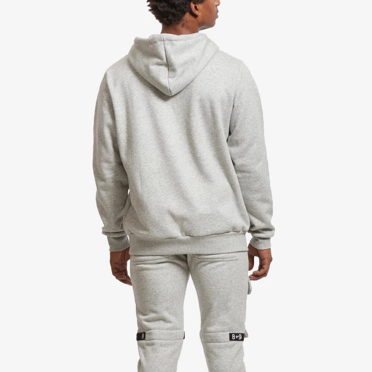 8&9 Strapped Up Fleece Hoodie (Grey) HSTRFGRY - Image 4