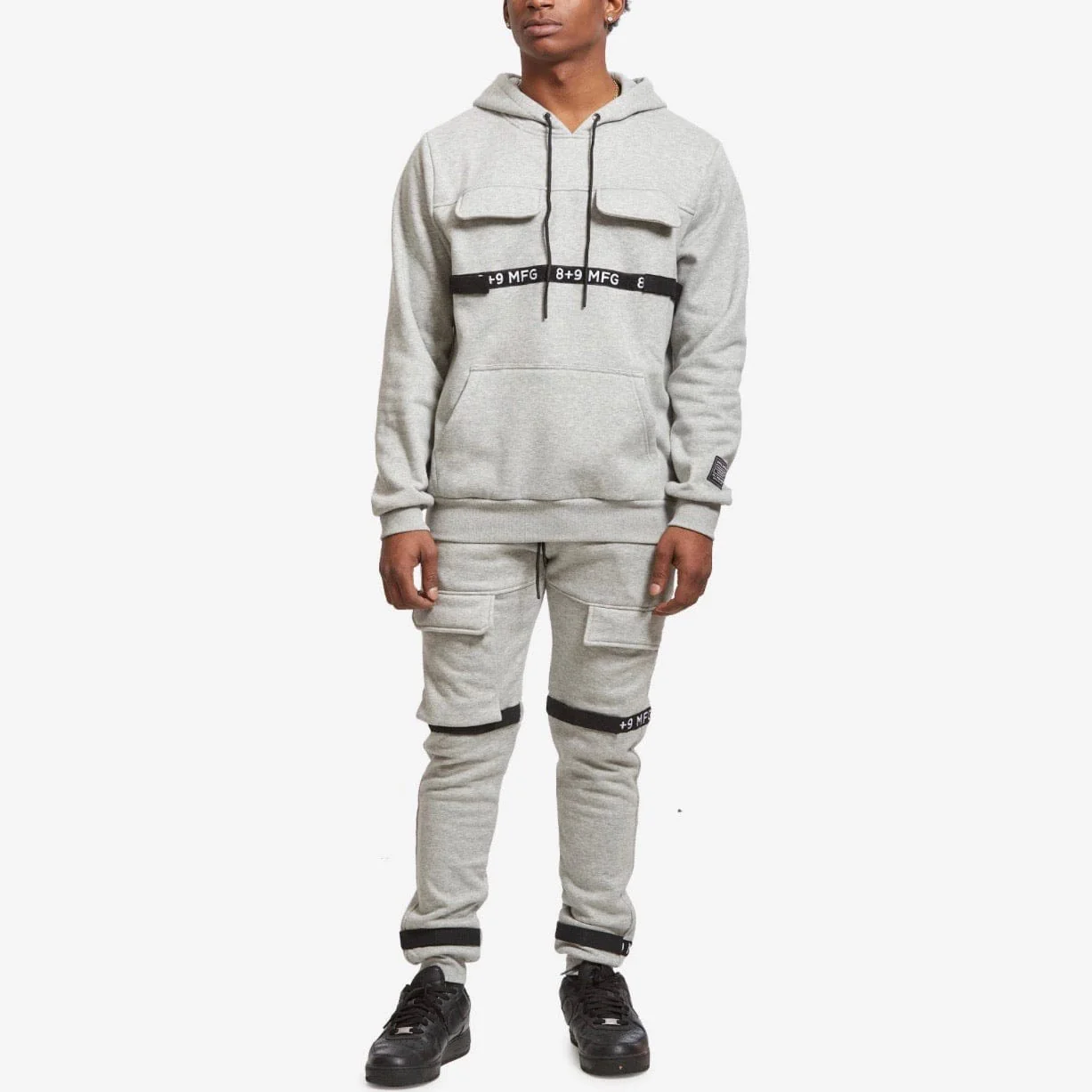 8&9 Strapped Up Fleece Sweatpants (Grey) PSTRFLGRY - Image 4