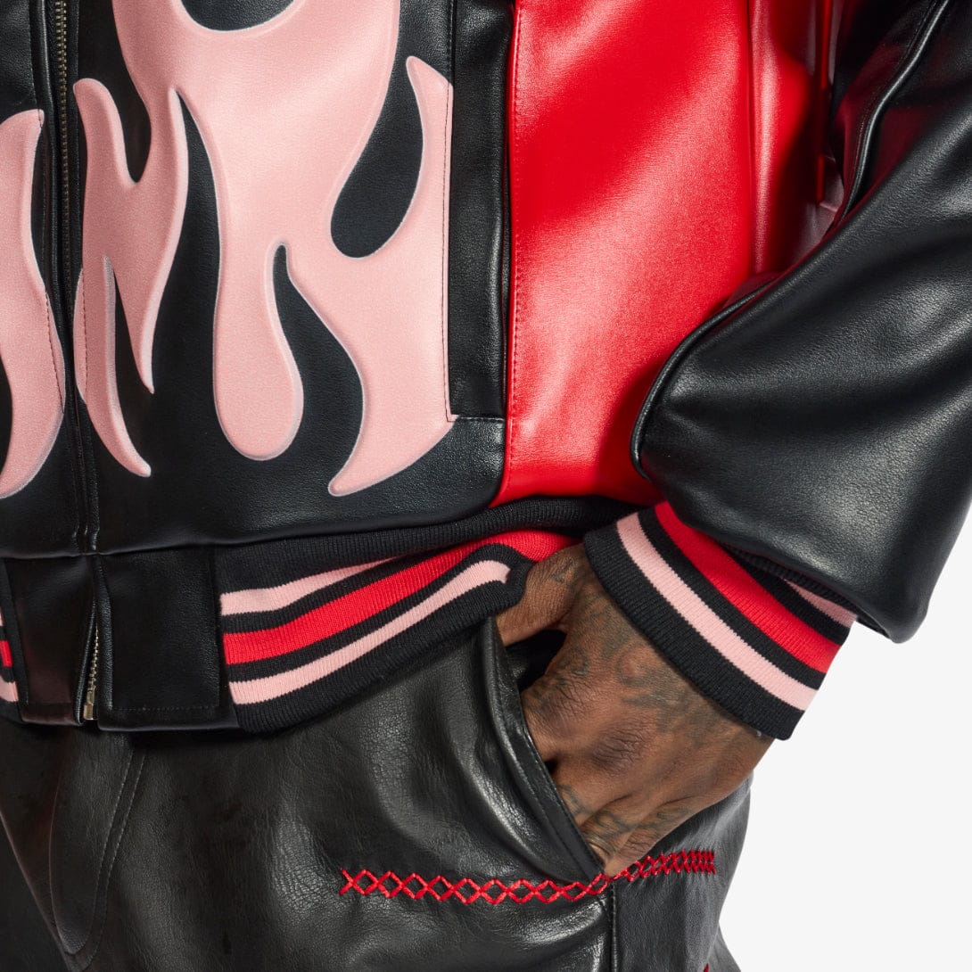 "Alchemy" Racer Jacket (black/red) - Image 5