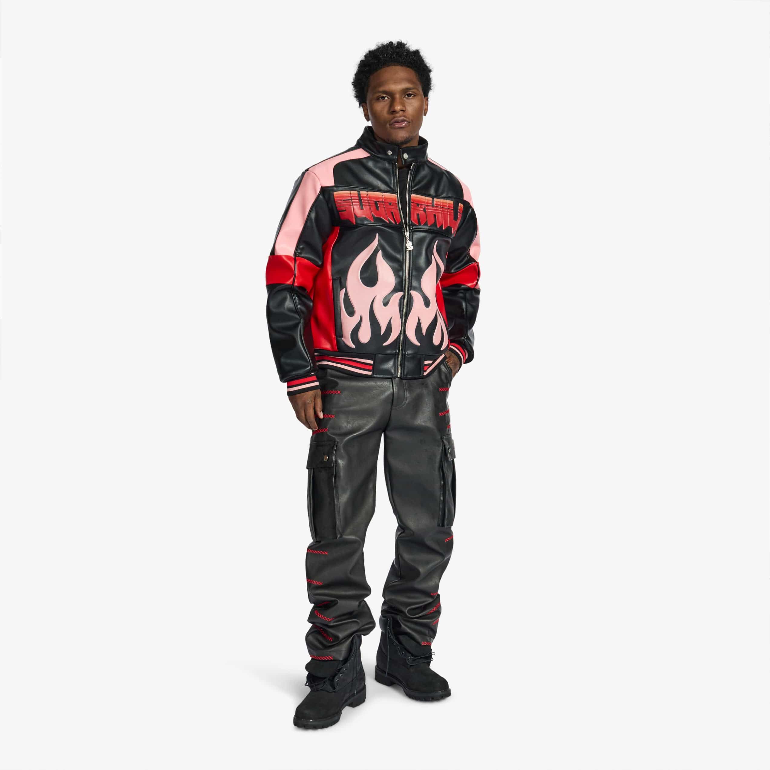 "Alchemy" Racer Jacket (black/red) - Image 7