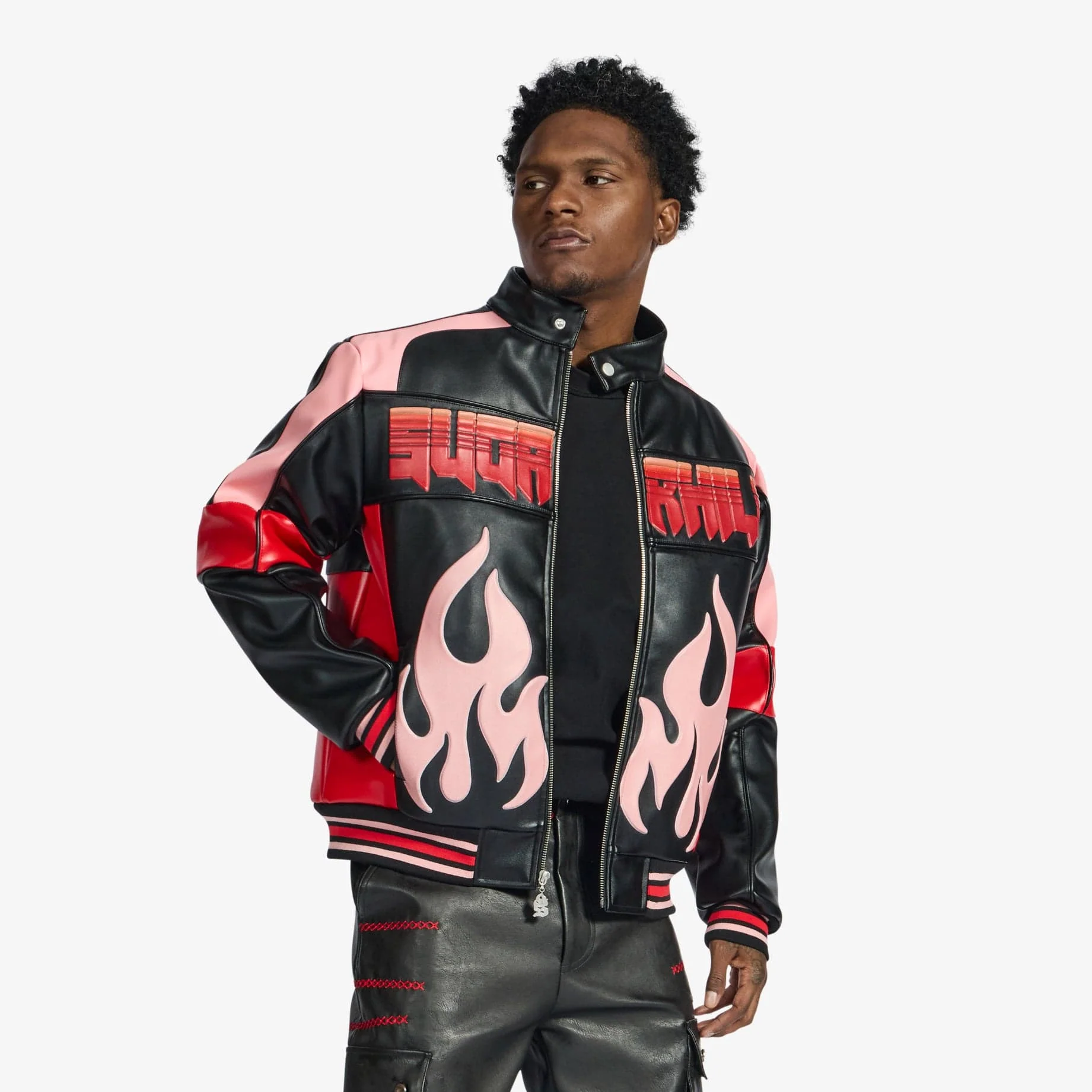 "Alchemy" Racer Jacket (black/red) - Image 9