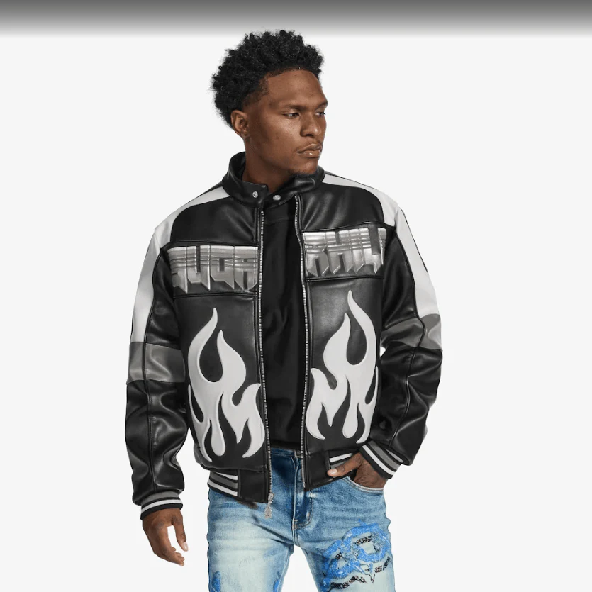"Alchemy" Racer Jacket (black/white) - Image 4