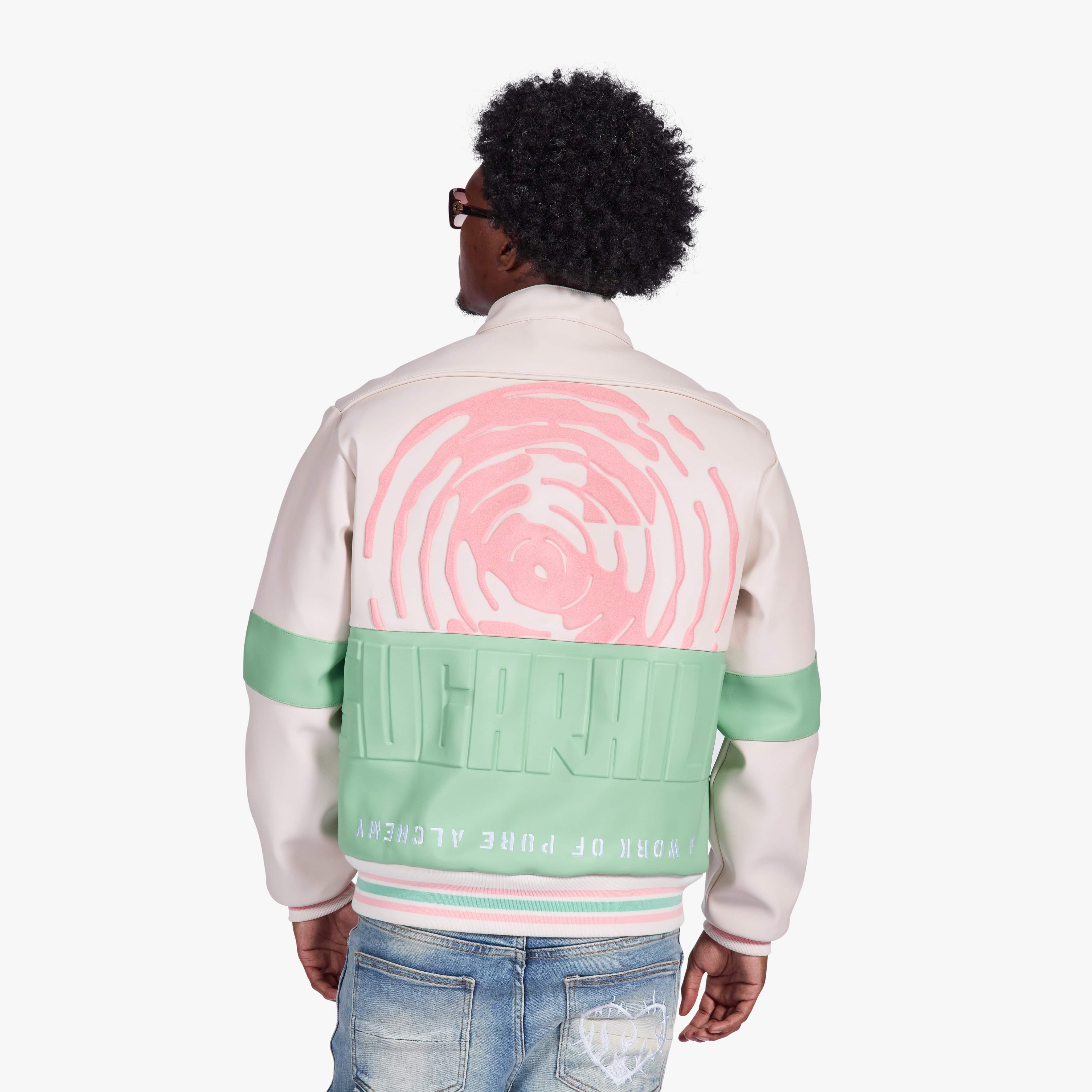 "Alchemy" Racer Jacket (pink/green) - Image 4