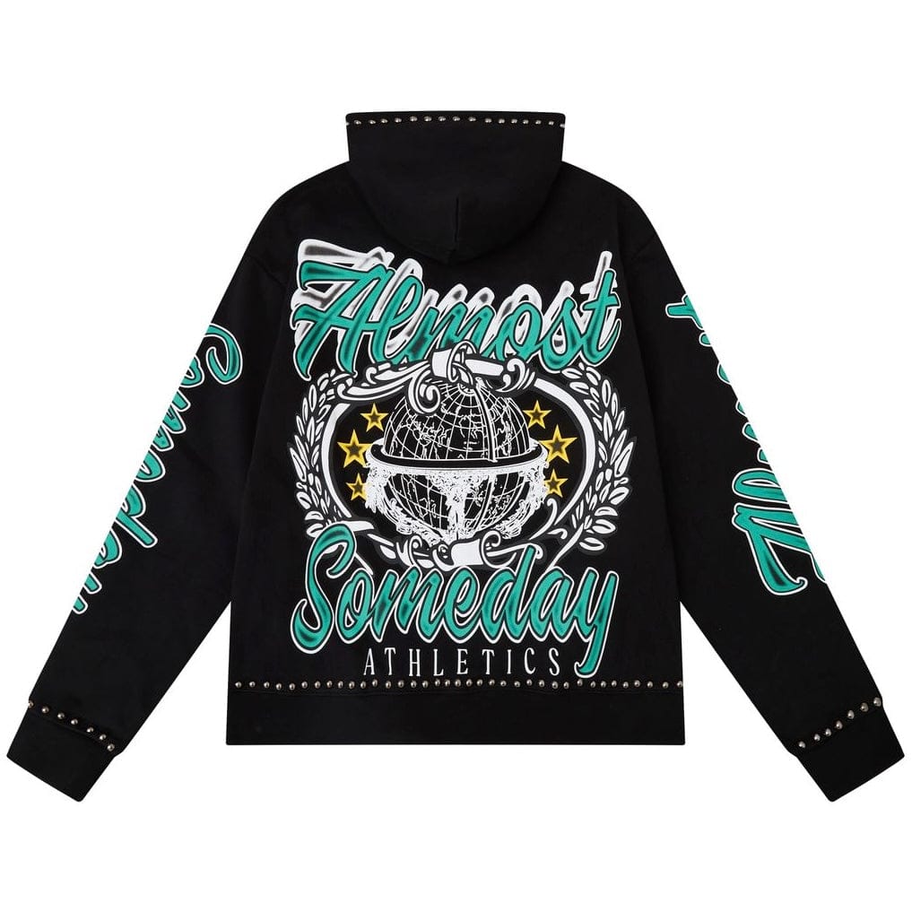 Almost Someday Also Athletics Hoodie (Black) AS-H011 - Image 2