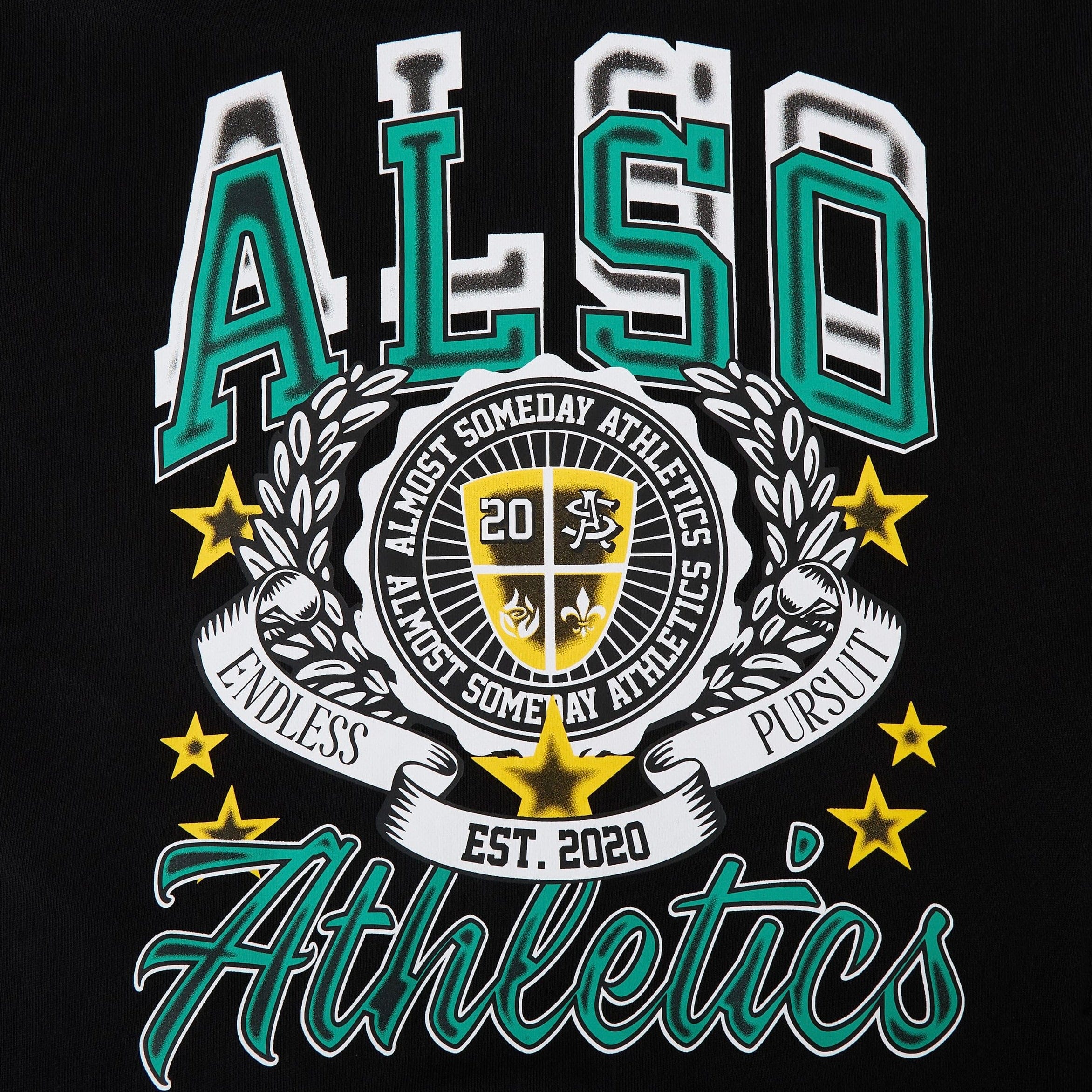 Almost Someday Also Athletics Hoodie (Black) AS-H011 - Image 4