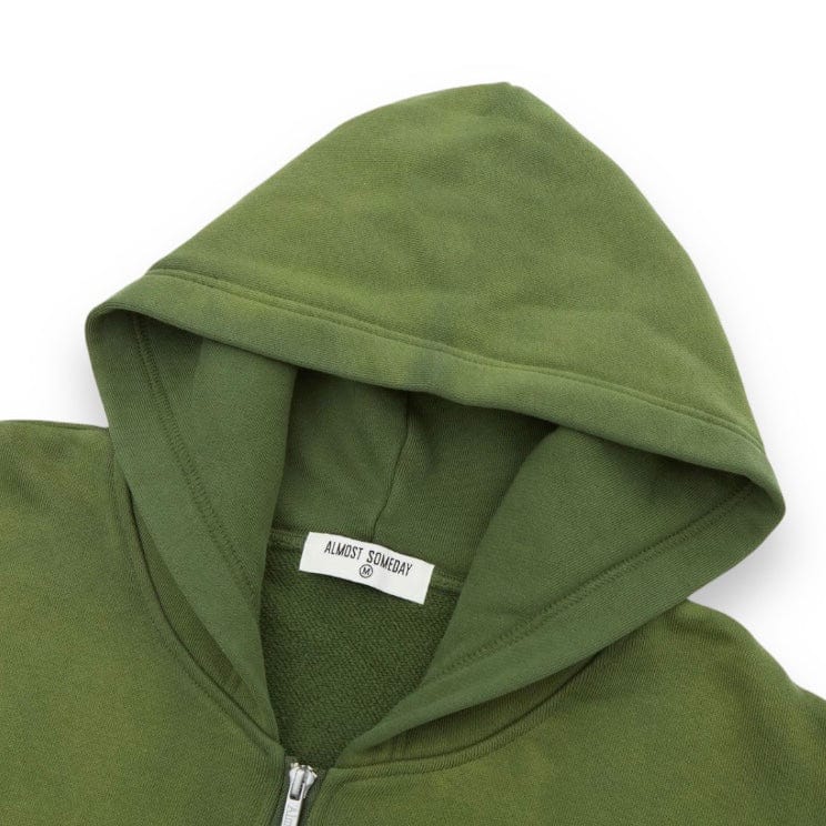 Almost Someday Endless Zipup Hoodie (Sun Fade Olive) AS-SP1-18 - Image 3