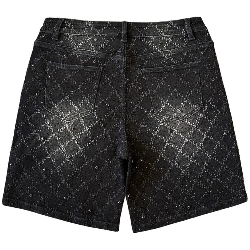 Almost Someday Gemstone Denim Jorts (Black Wash) QS2-002 - Image 2