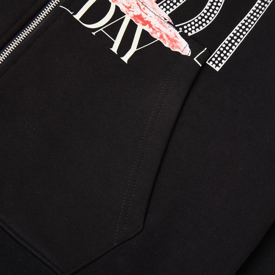 Almost Someday High Class Zip Up Hoodie (Sun Fade Black) AS-H25-015 - Image 7