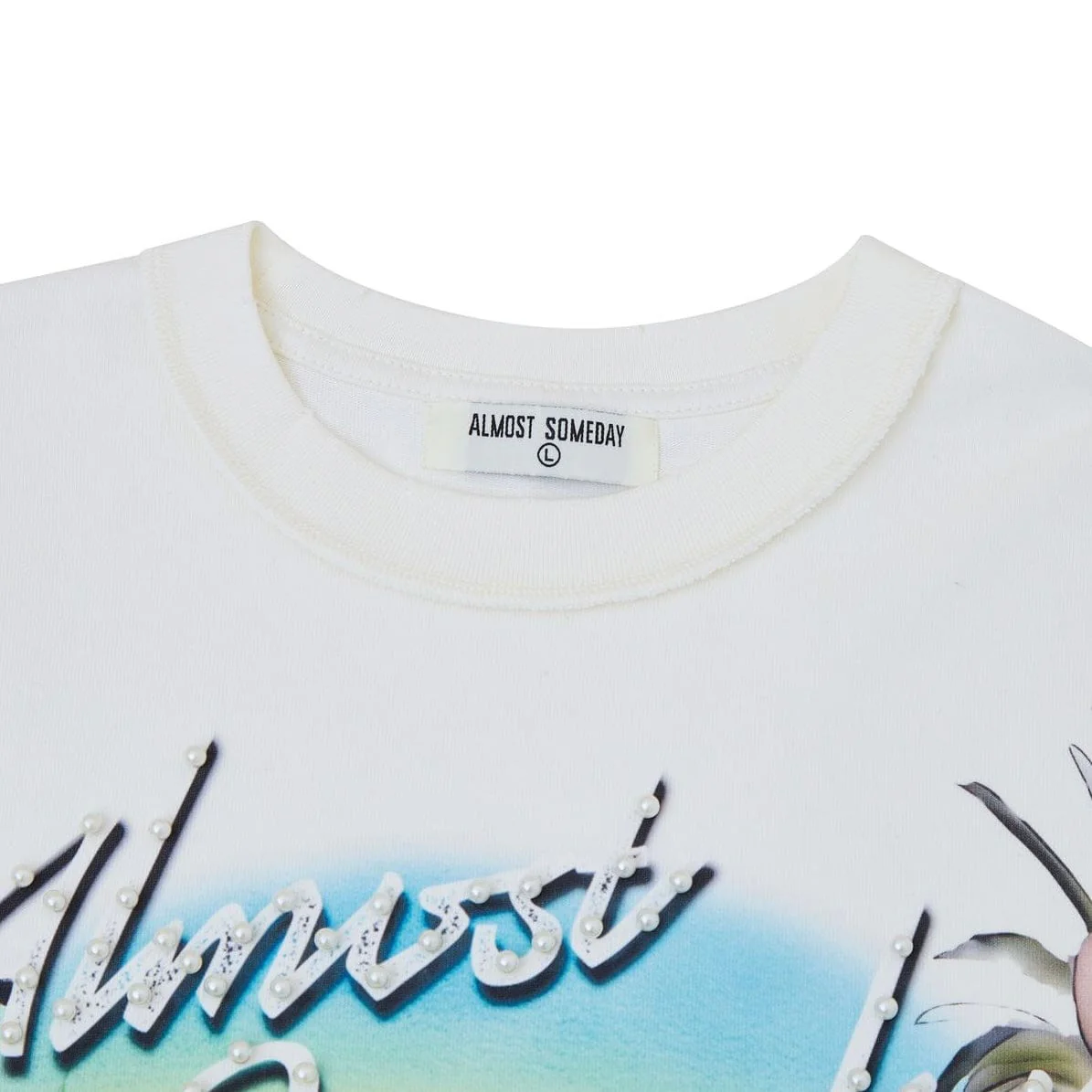Almost Someday Hollywood Tee (Cream) AS-S26-061 - Image 2
