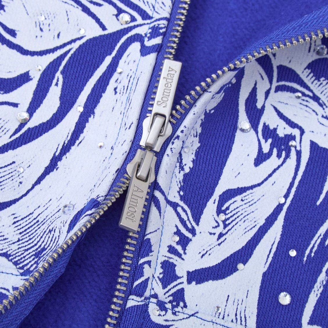Almost Someday Lavish Zip Up Hoodie (Blue) AS-H25-026 - Image 4