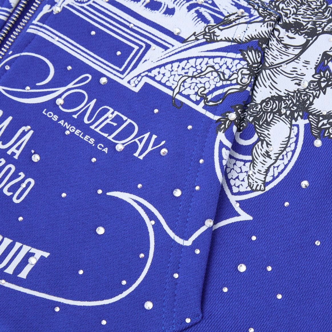 Almost Someday Lavish Zip Up Hoodie (Blue) AS-H25-026 - Image 5