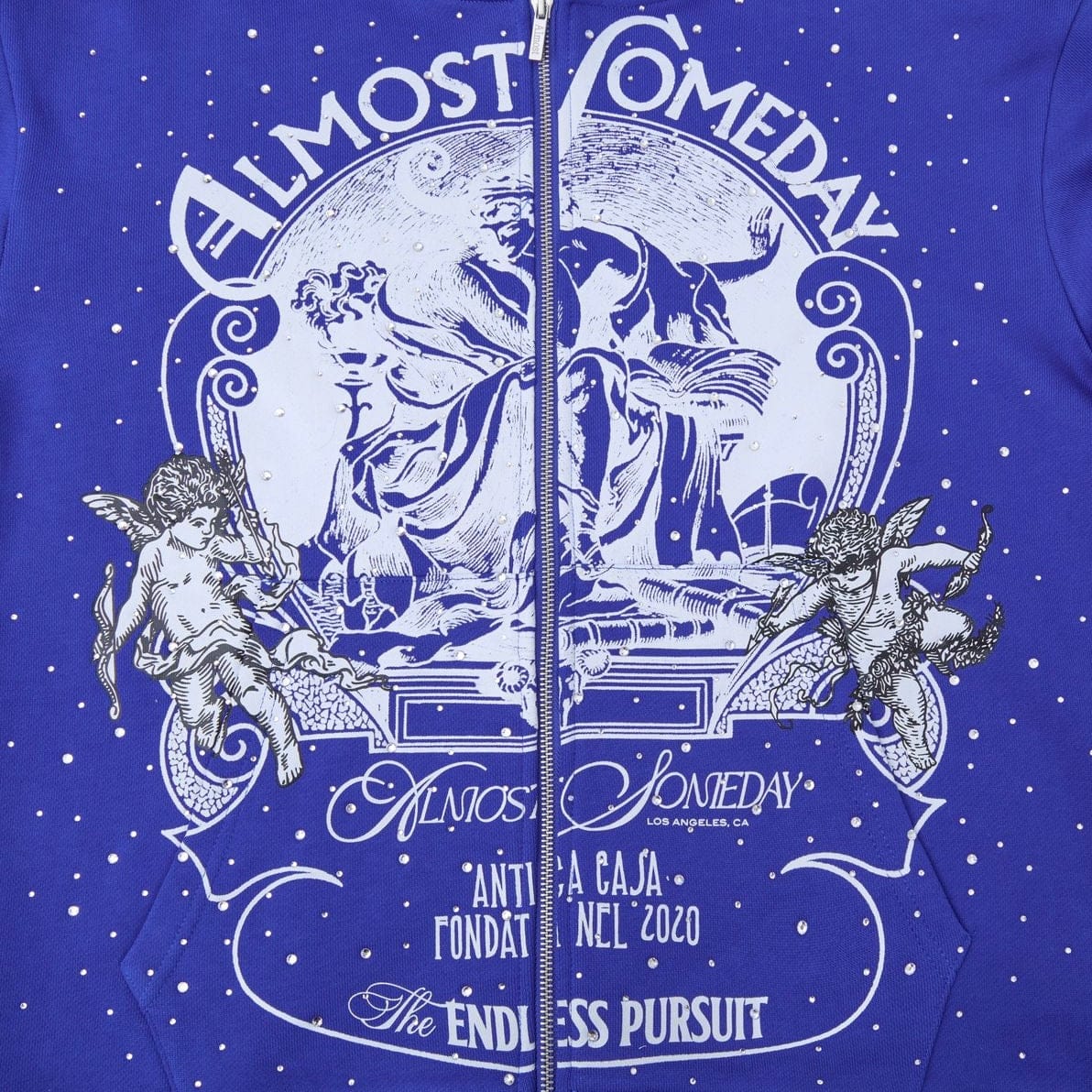 Almost Someday Lavish Zip Up Hoodie (Blue) AS-H25-026 - Image 6
