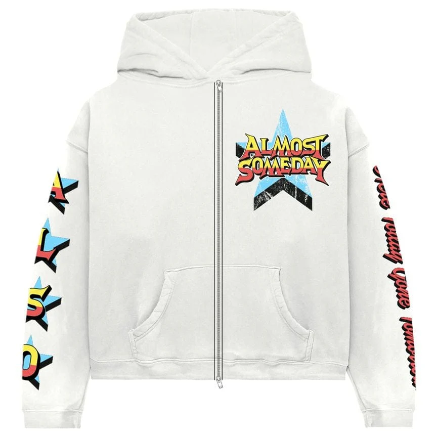 Almost Someday Liberty Zip Up Hoodie (Cream) AS-S26-005