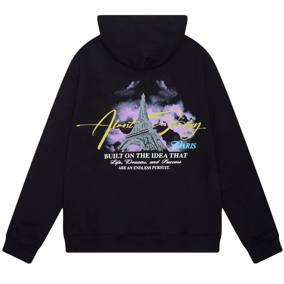 Almost Someday Paris Hoodie (Black) AS-H24-23 - Image 2