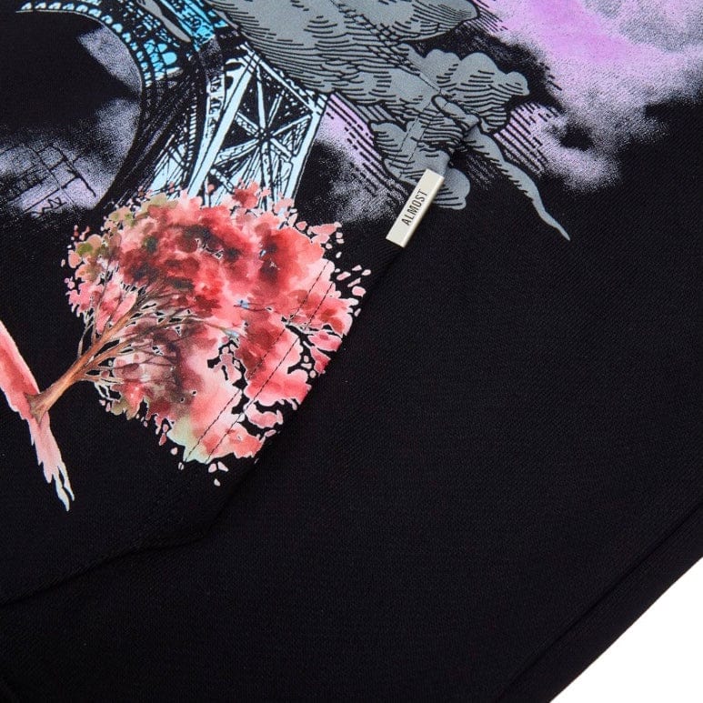 Almost Someday Paris Hoodie (Black) AS-H24-23 - Image 4