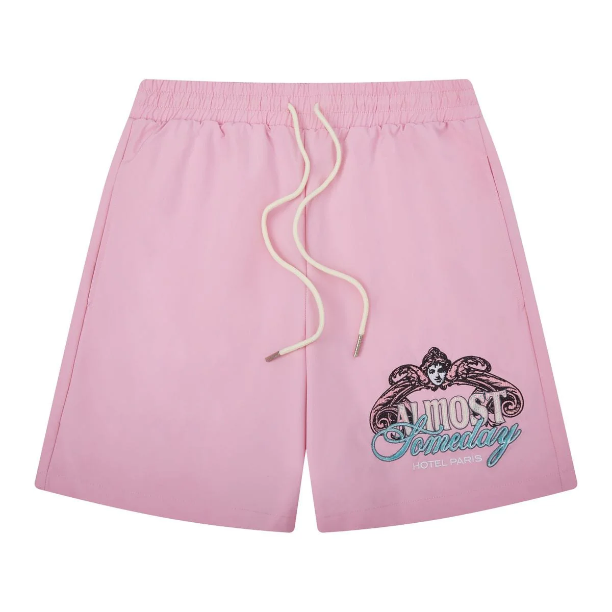Almost Someday Prague Nylon Shorts (Pink) AS-SUM-027