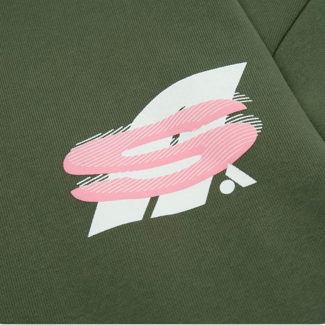 Almost Someday Warp Hoodie (Olive) C8-65 - Image 3