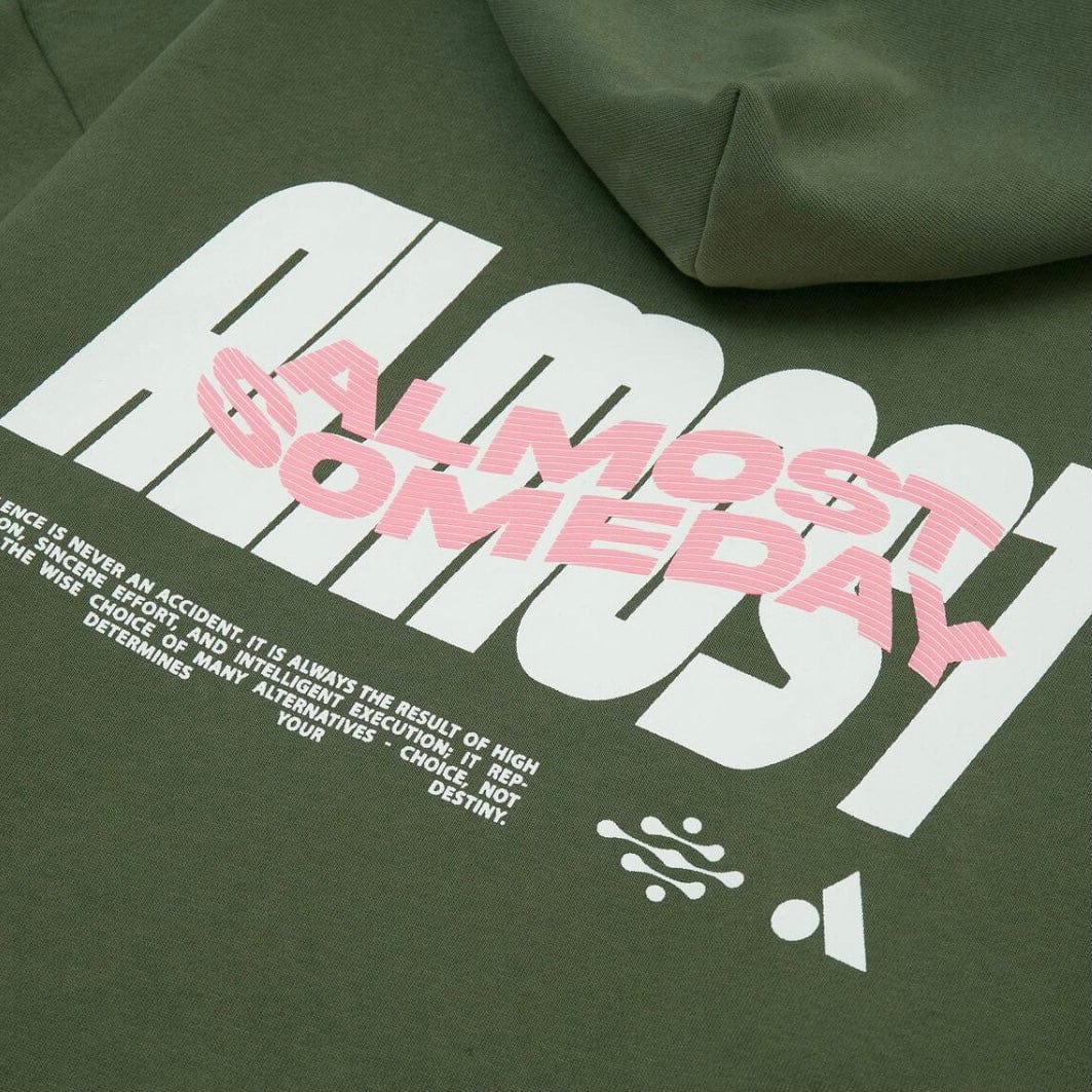 Almost Someday Warp Hoodie (Olive) C8-65 - Image 4