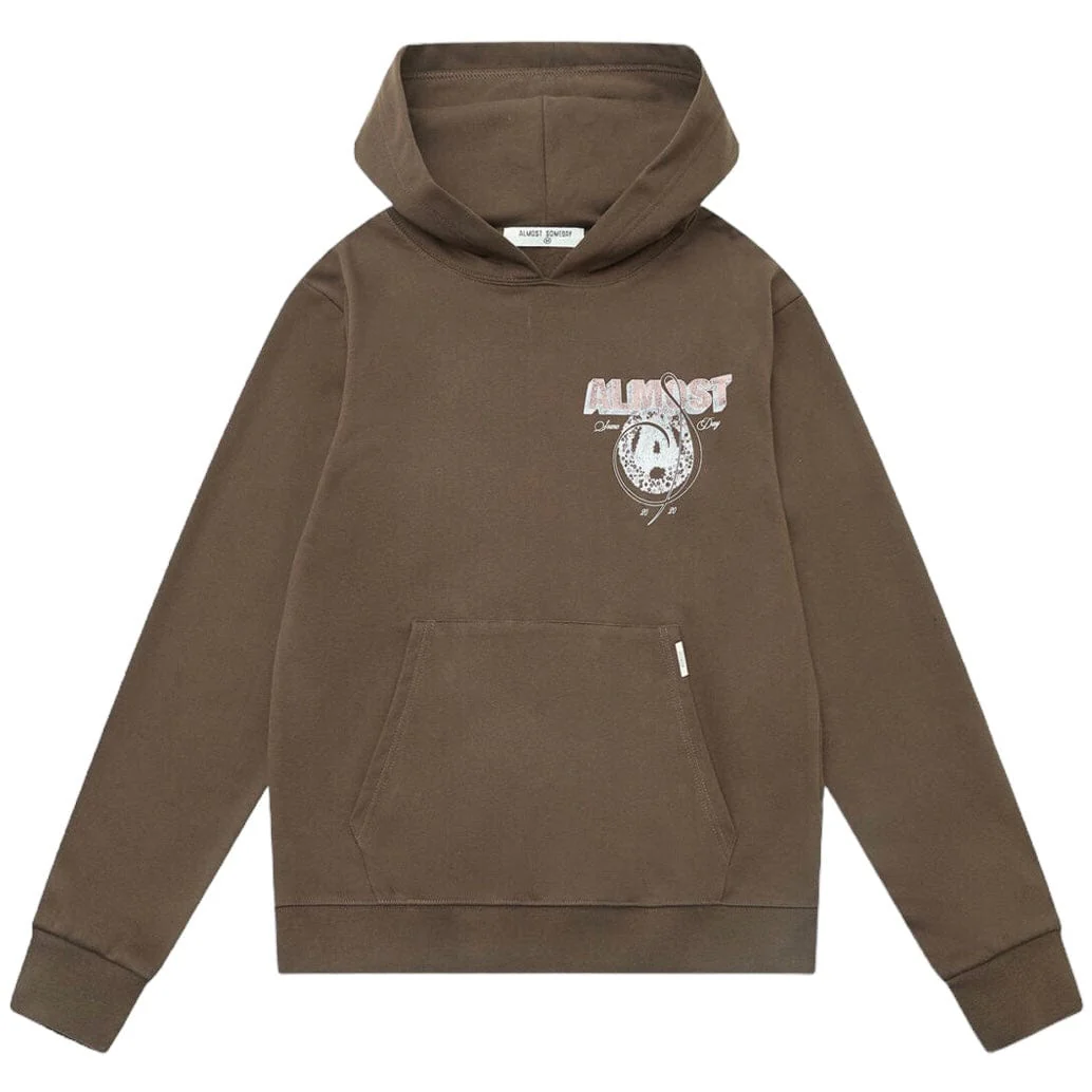 Almost Someday Wreath Hoodie (Brown) C9-44 - Image 2