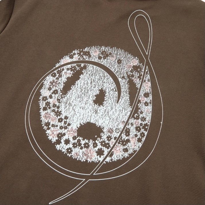 Almost Someday Wreath Hoodie (Brown) C9-44 - Image 4