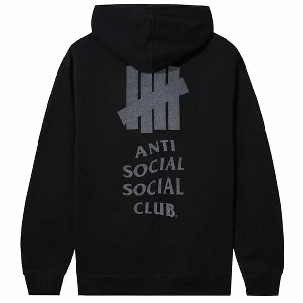 Anti Social Social Club ASSC X Undefeated Lock 3M Hoodie (Black) - Image 2