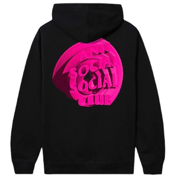 Anti Social Social Club Bullseye Hoodie (Black/Pink) - Image 2