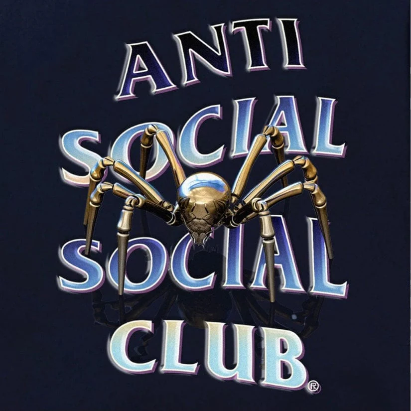 Anti Social Social Club Crawl To Me Tee (Navy) - Image 4