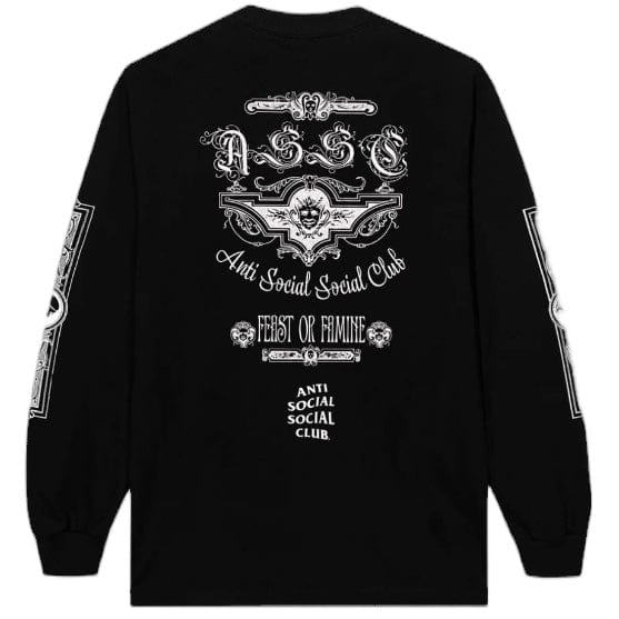 Anti Social Social Club ASSC X 2 Tone Feast Or Famine LS Tee (Black) - Image 2