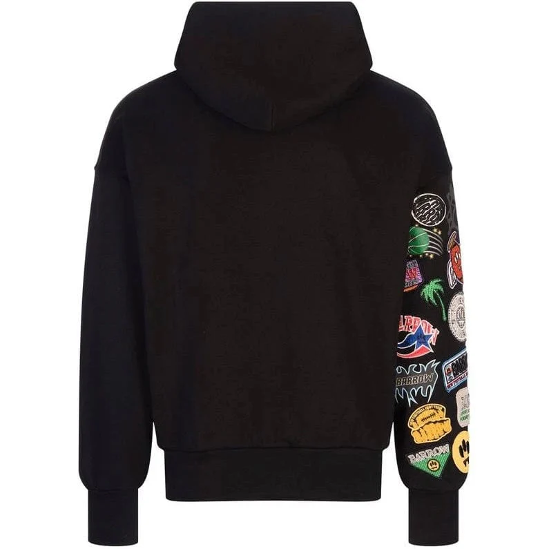 Barrow Unisex Patch Hoodie (Nero/Black) S5BWUAHS017-110 - Image 2