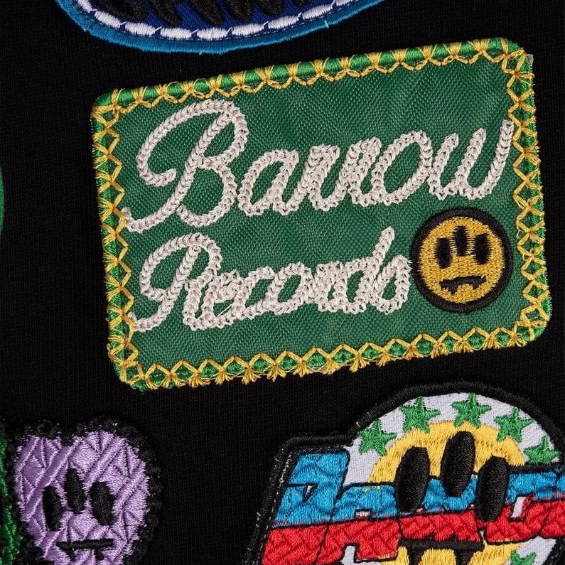 Barrow Unisex Patch Hoodie (Nero/Black) S5BWUAHS017-110 - Image 3