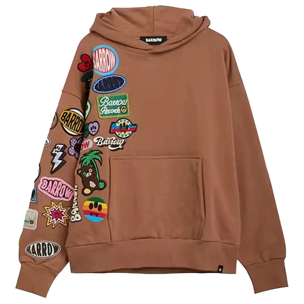 Barrow Unisex Patch Hoodie (Fango/Mud) S5BWUAHS017-094