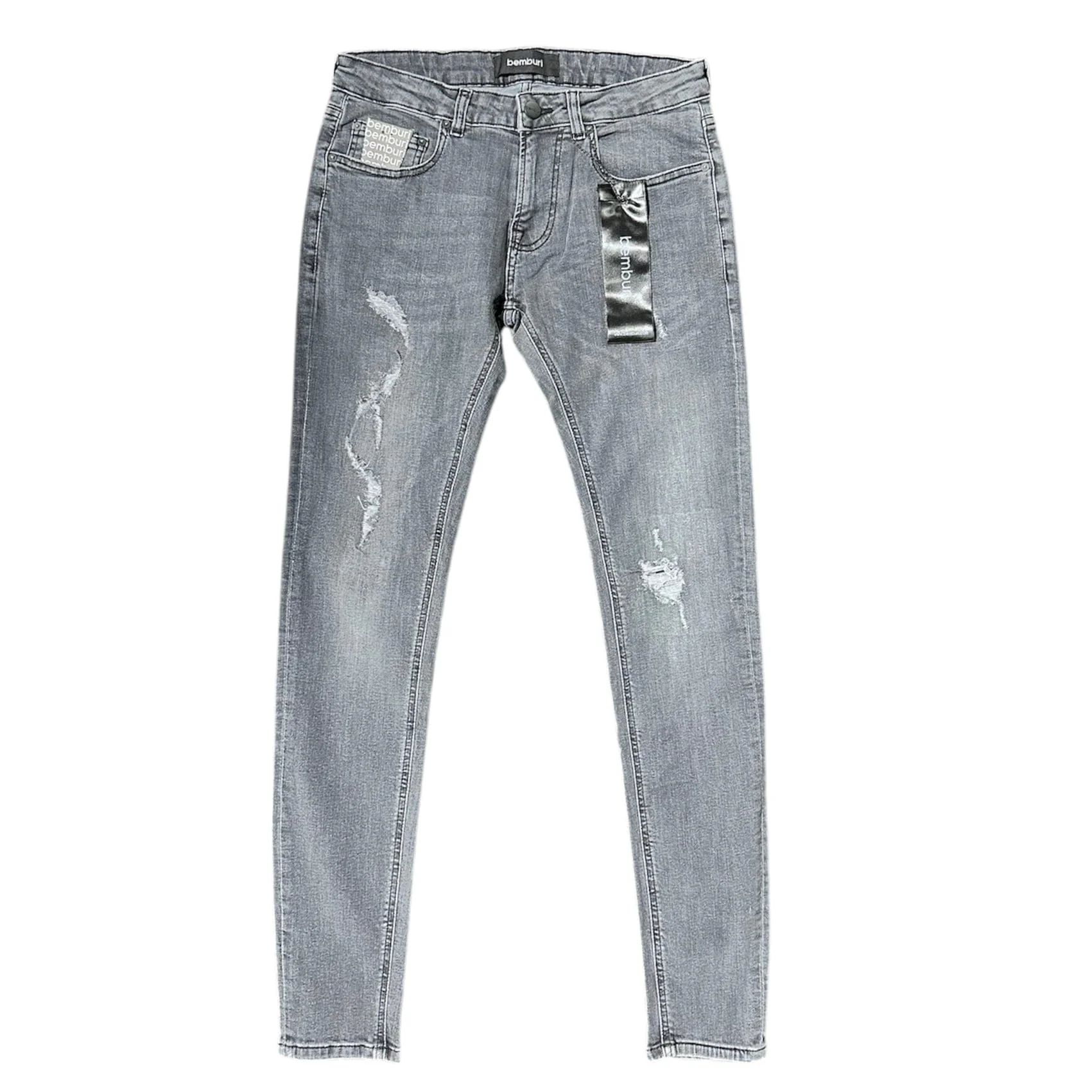 Bemburi Skinny Denim Jean (Light Grey) BB-104A