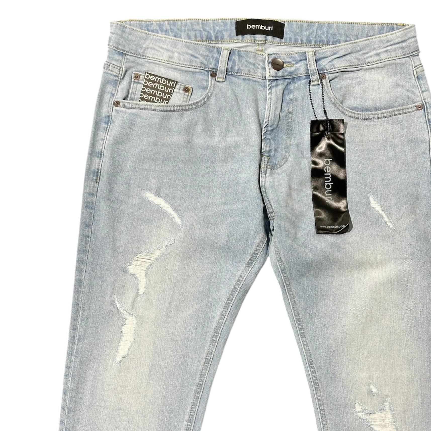 Bemburi Skinny Denim Jean (Ultra Light Sandy Blue) BB-103 - Image 2