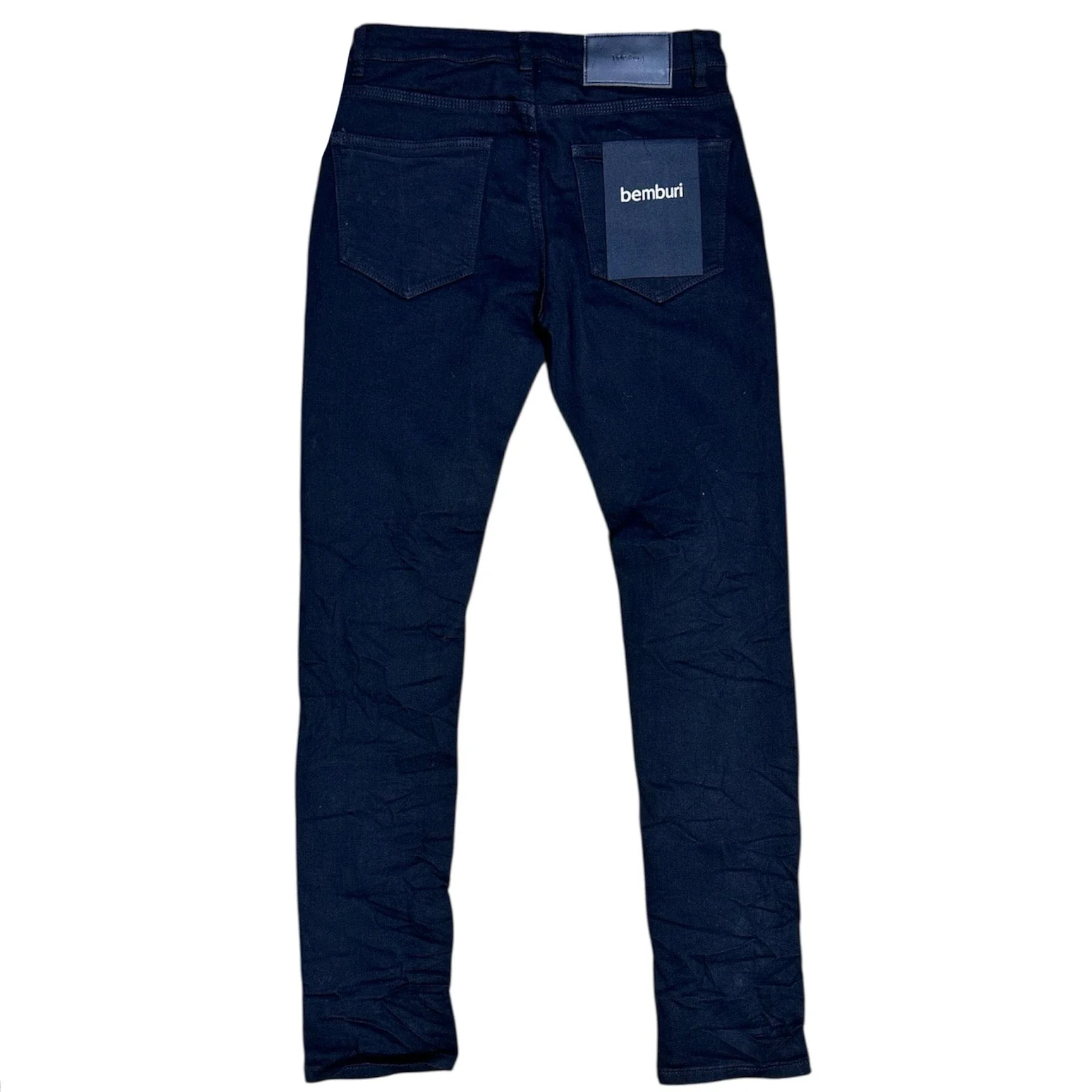 Bemburi Skinny Fit Denim Jean (Jet Black) M8502D - Image 2
