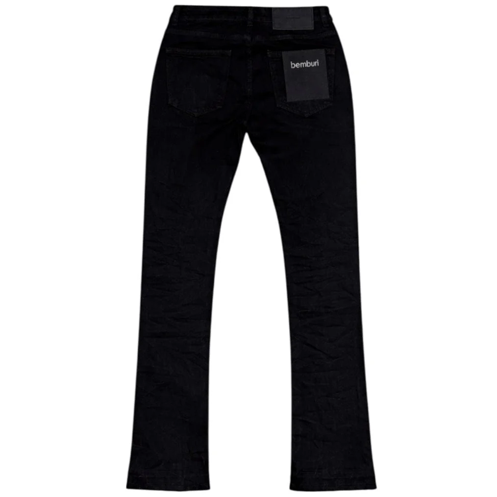 Bemburi Stacked Clean Denim Jean (Jet Black) M8503DA - Image 2