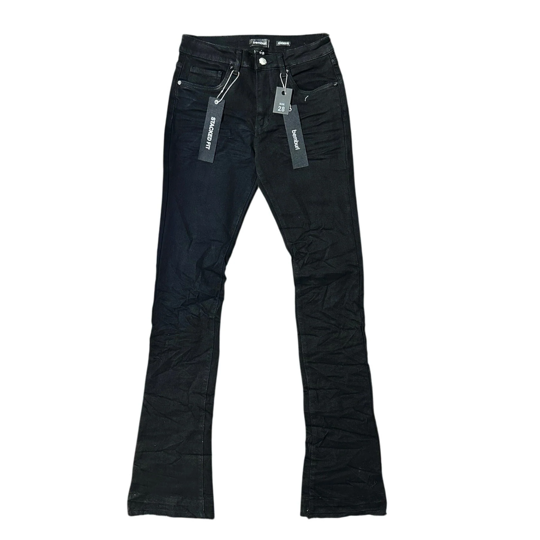 Bemburi Stacked Fit Denim Jean (Jet Black)