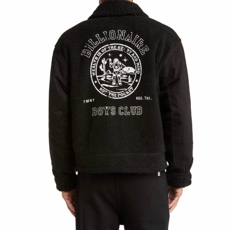 Billionaire Boys Club BB Canopy High Pile Zip Up Jacket (Black) 821-7401 - Image 4