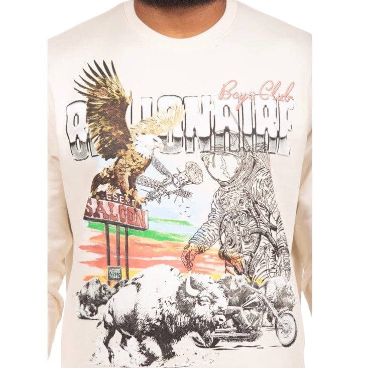 Billionaire Boys Club BB Desert Eagle Sweatshirt (Whisper White) 841-8316 - Image 2