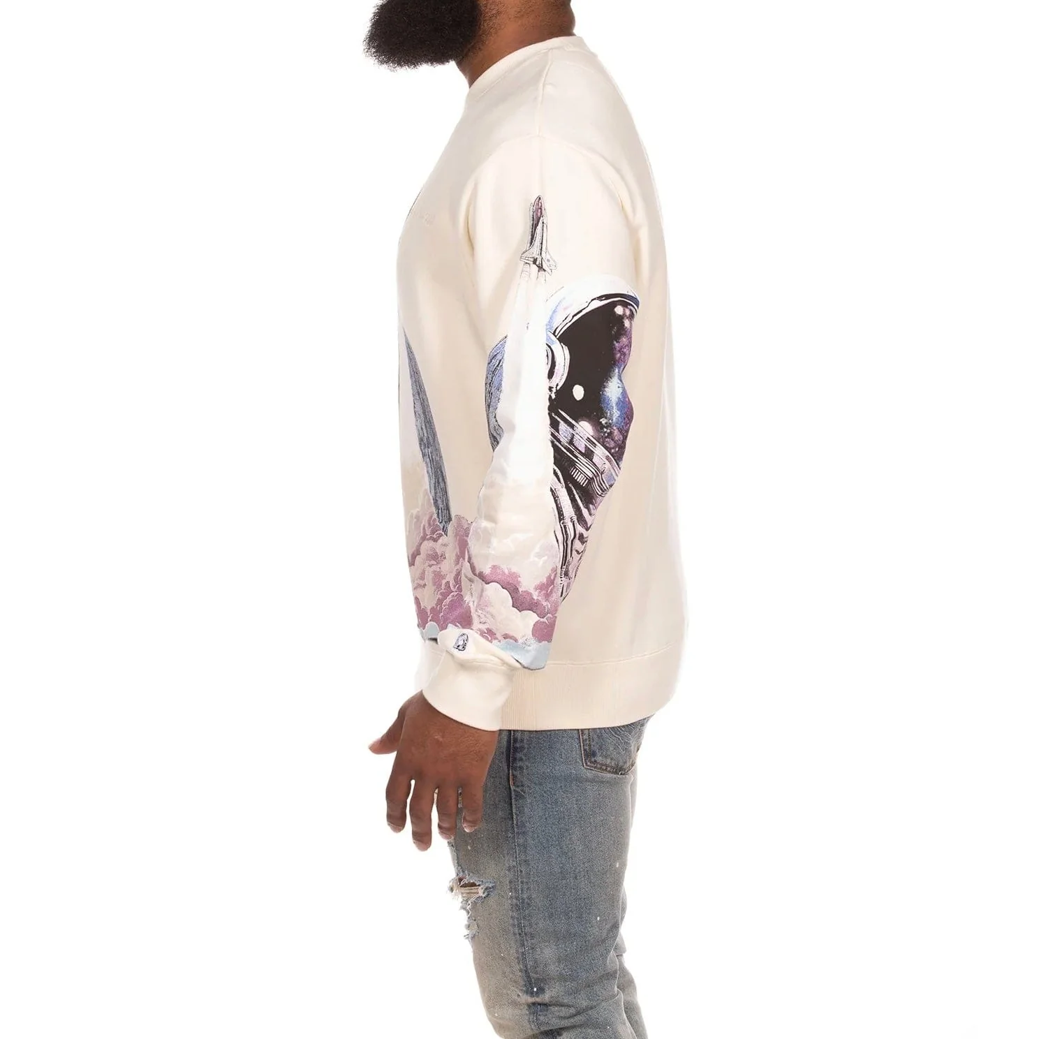 Billionaire Boys Club BB Destination Sweatshirt (Winter White) 851-7308 - Image 4