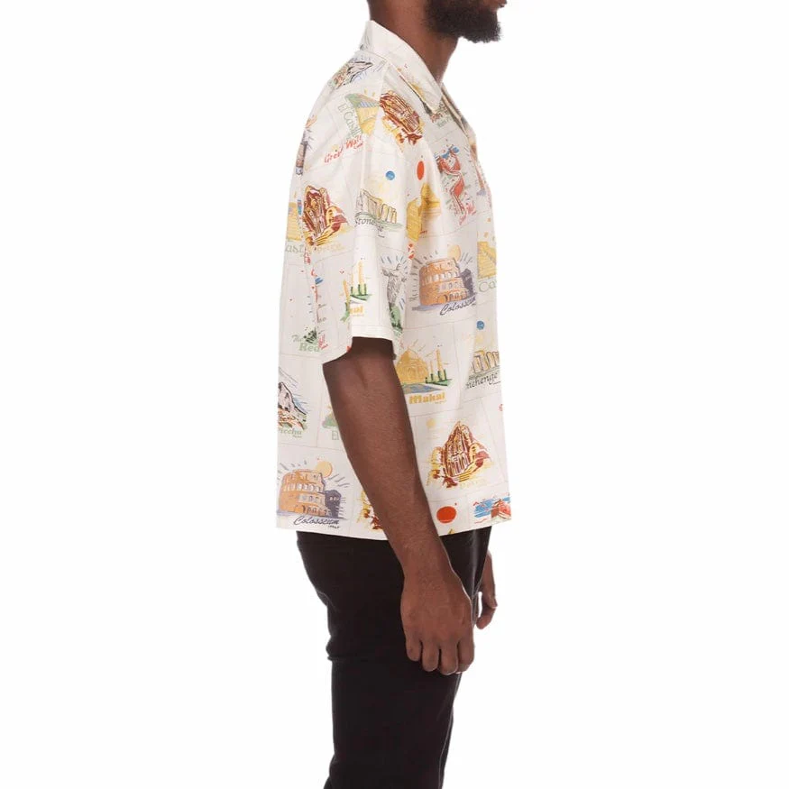 Billionaire Boys Club BB Globetrotter SS Woven Shirt (Gardenia) 841-2601 - Image 2