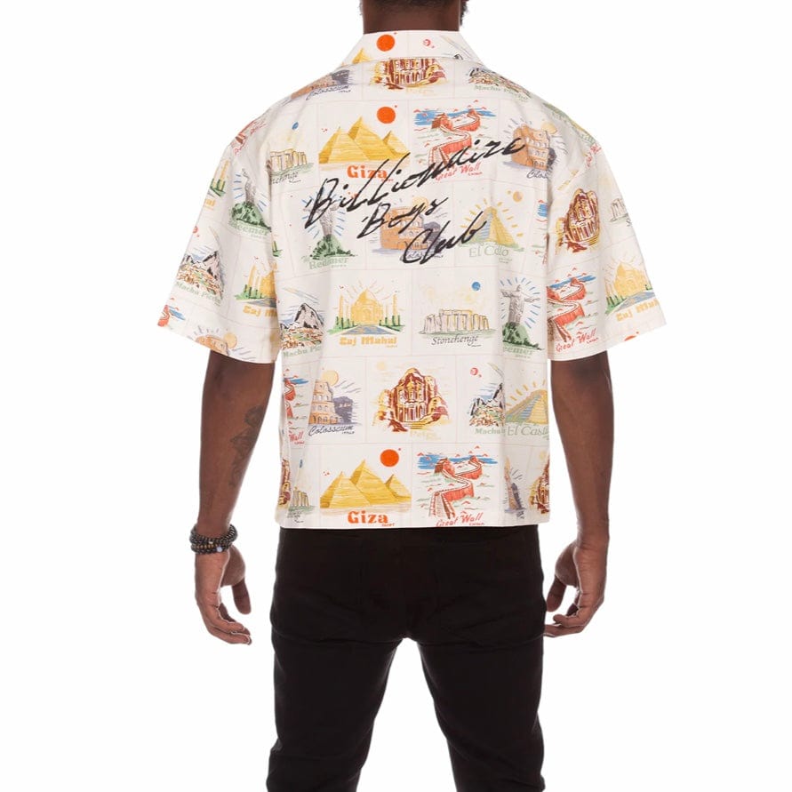 Billionaire Boys Club BB Globetrotter SS Woven Shirt (Gardenia) 841-2601 - Image 4