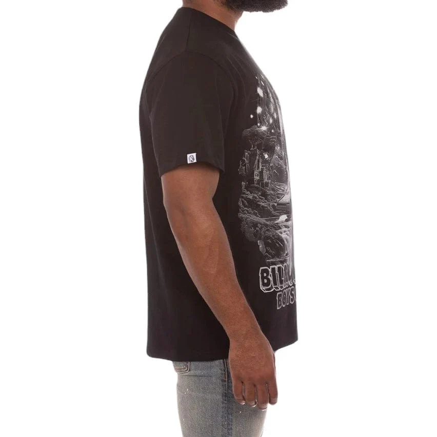 Billionaire Boys Club BB Gray Horizon SS Oversized Fit Knit (Black) 851-1316 - Image 2