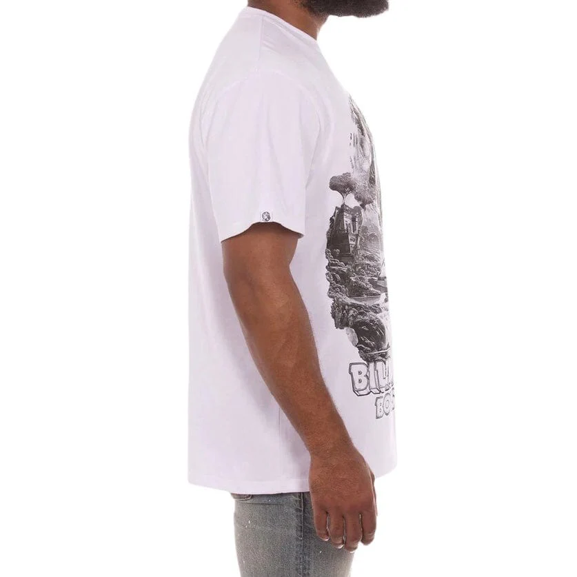 Billionaire Boys Club BB Gray Horizon SS Oversized Fit Knit (White) 851-1316 - Image 2
