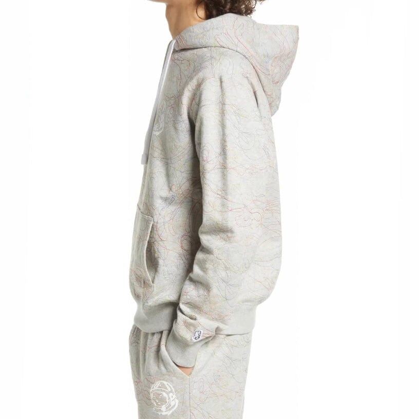 Billionaire Boys Club BB Scribble Hoodie (Heather Grey) 821-2300 - Image 3