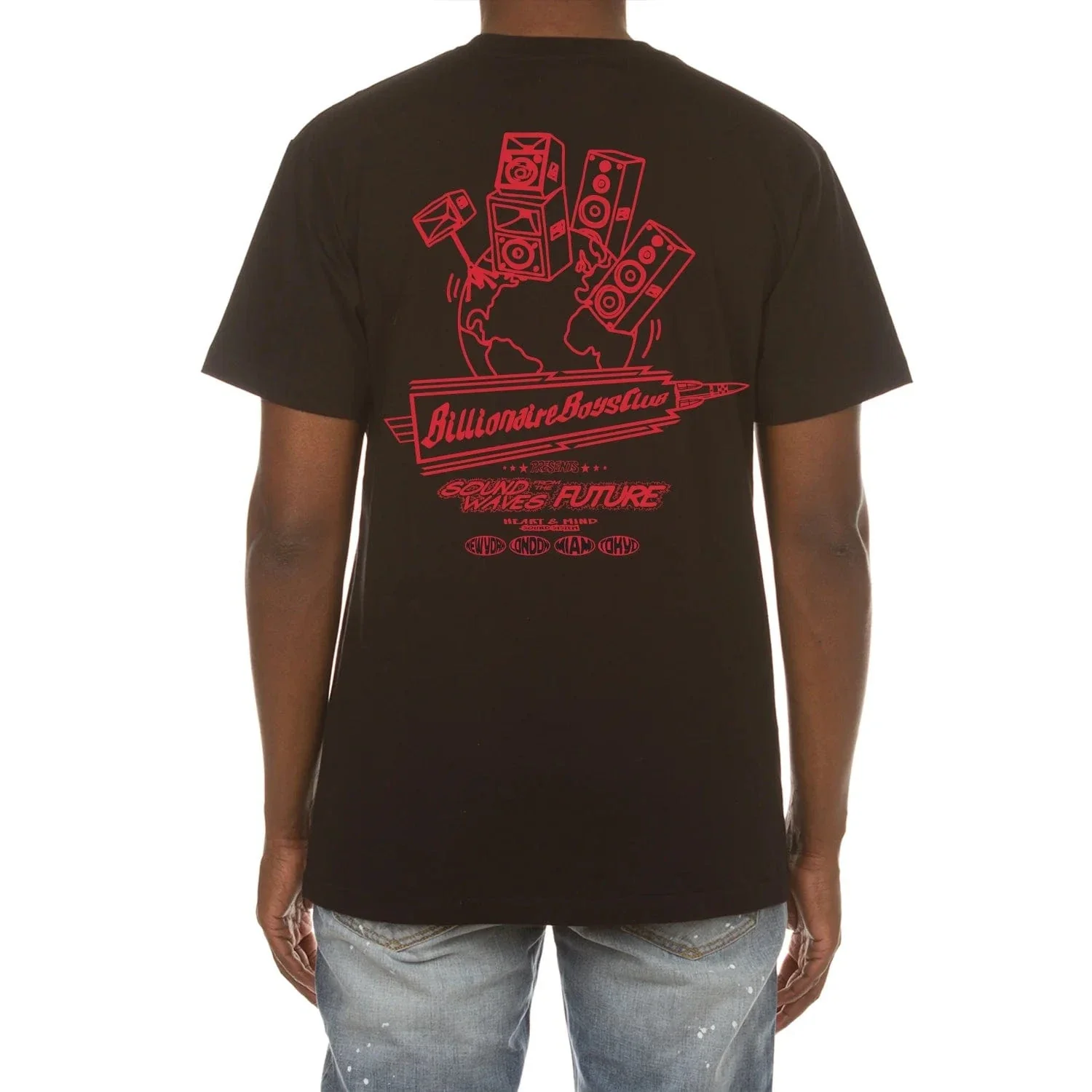Billionaire Boys Club BB Sound Waves SS Tee (Black) 851-6203 - Image 2