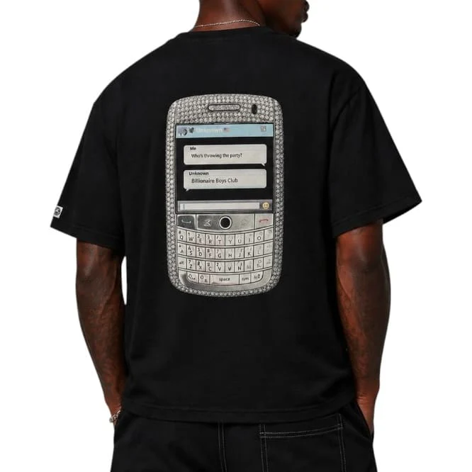 Billionaire Boys Club BB Text SS Knit Tee (Black) 861-3310 - Image 2