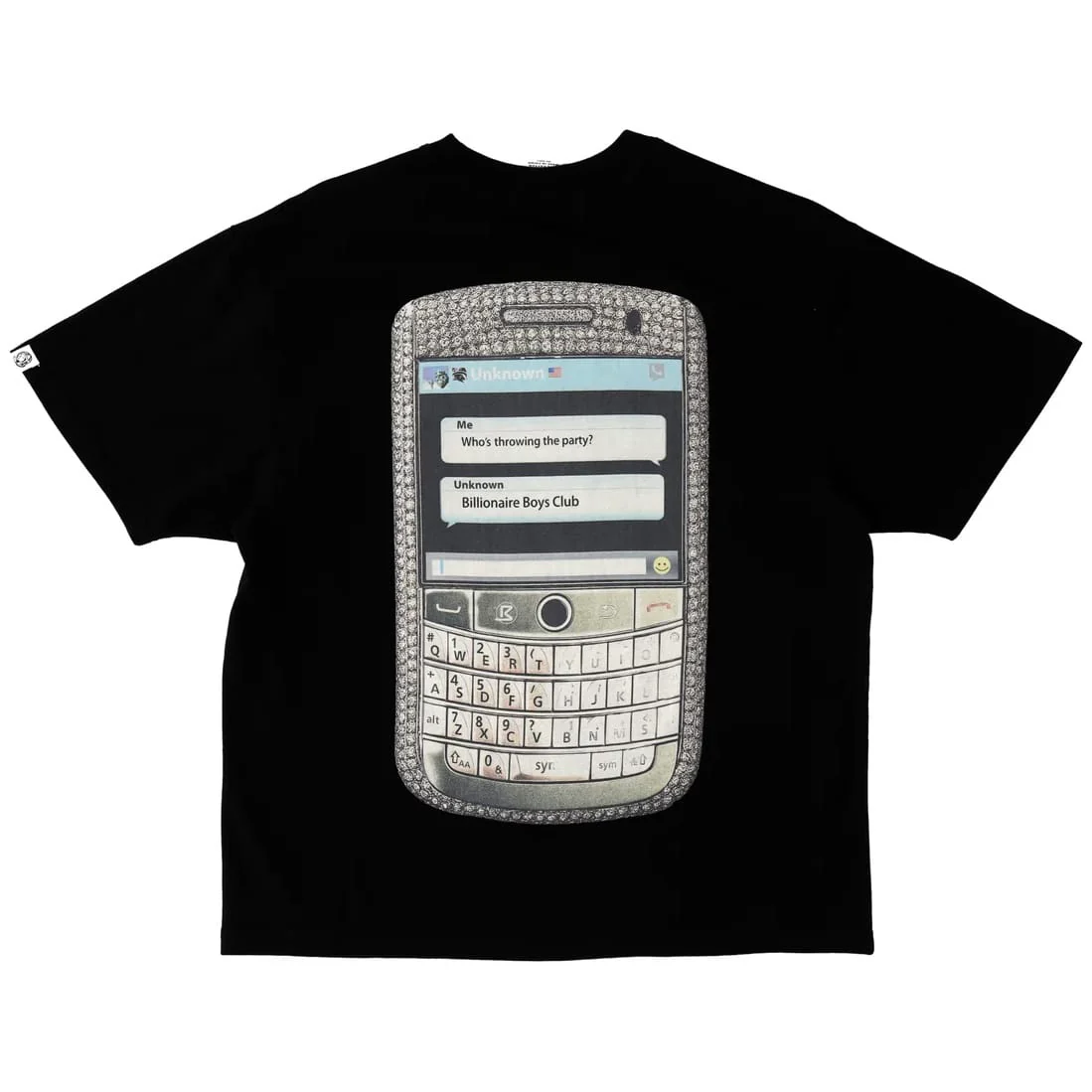 Billionaire Boys Club BB Text SS Knit Tee (Black) 861-3310 - Image 4