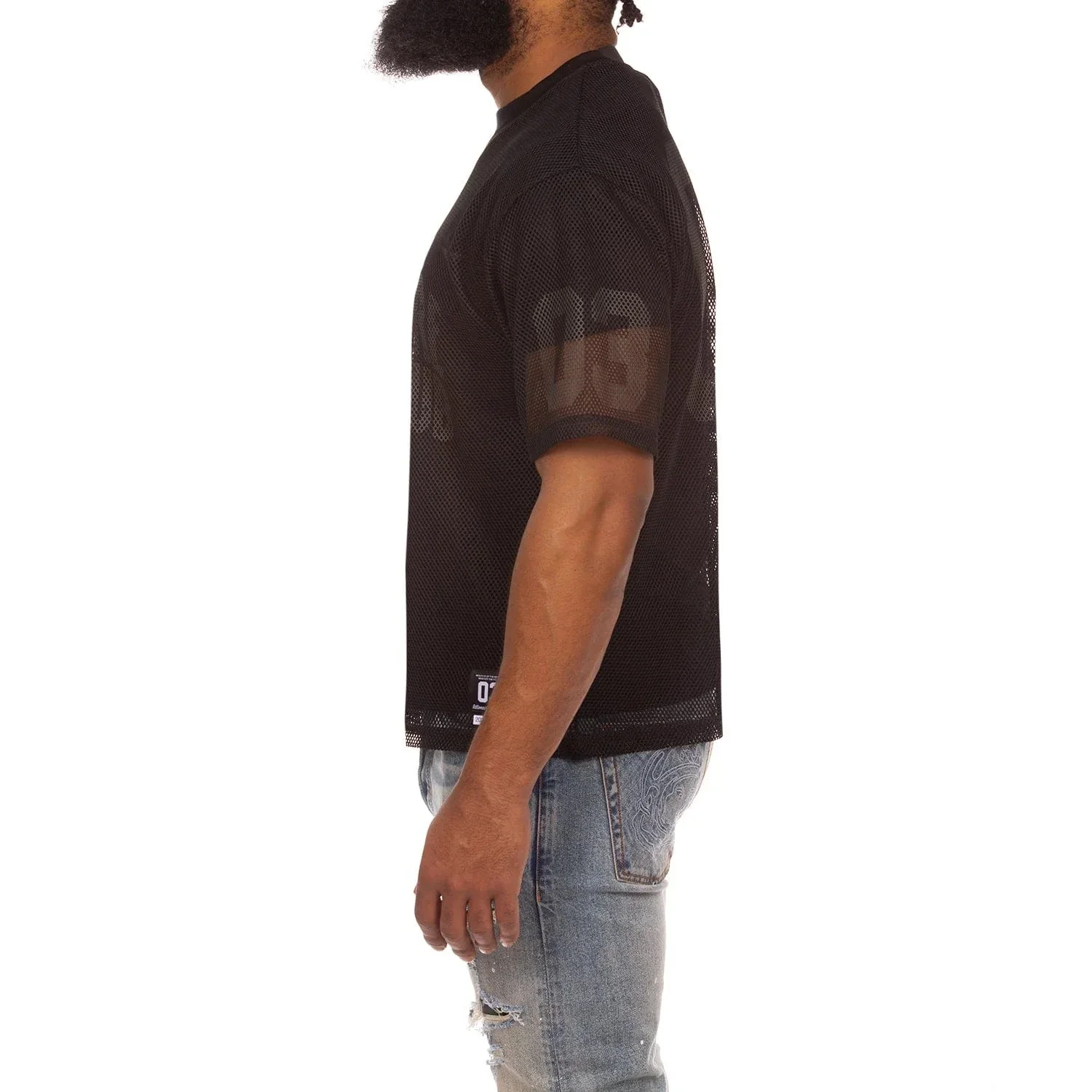 Billionaire Boys Club BB Varsity SS Knit Cropped Fit Tee (Black) 851-6314 - Image 3