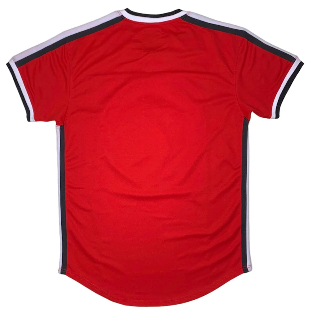 Bleeker & Mercer Embossment Varsity T-Shirt (Money/Red) - T844 - Image 2