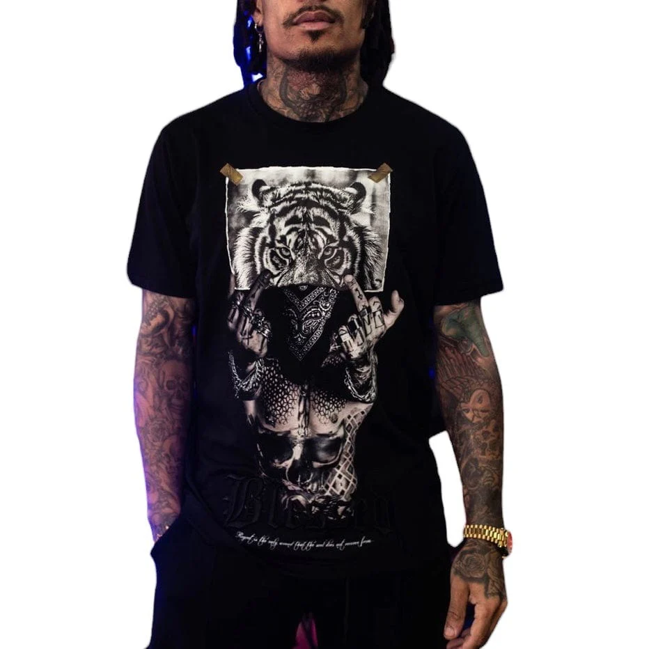 Blessed Regrets Are The Only Wound T Shirt (Black) - Image 2